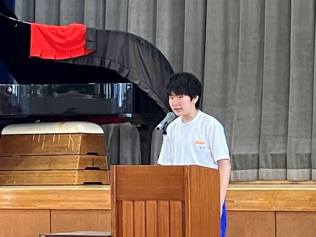 代表生徒の発表