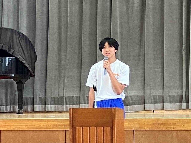 代表生徒の発表