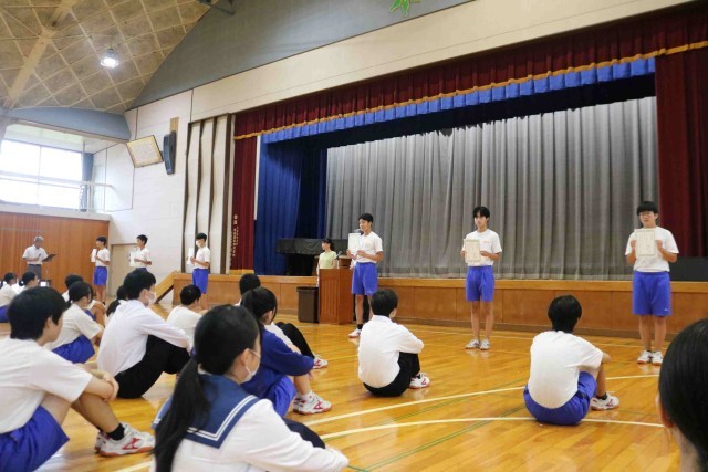 正副級長任命式の様子