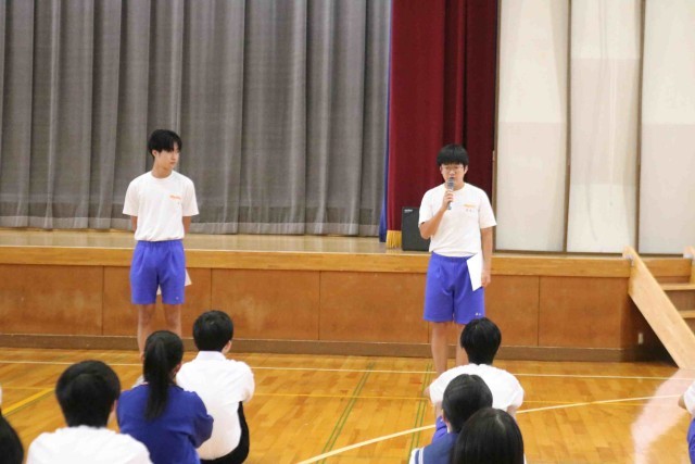 正副級長任命式の様子