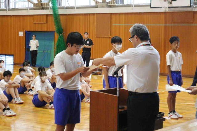 正副級長任命式の様子