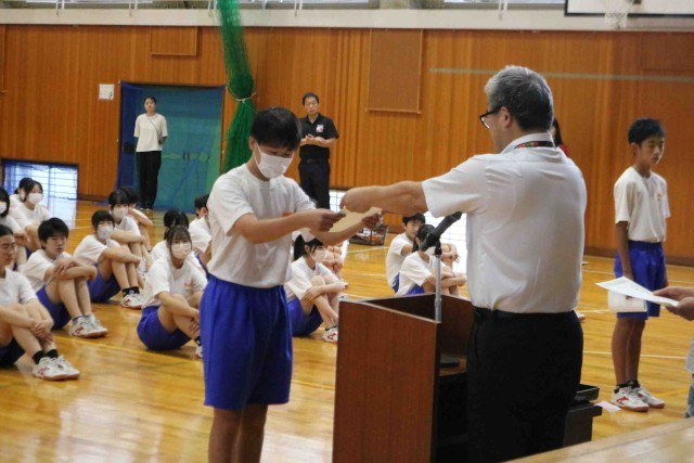 正副級長任命式の様子