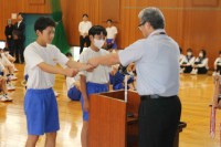 新人戦表彰式の様子