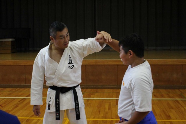 空手の授業の様子