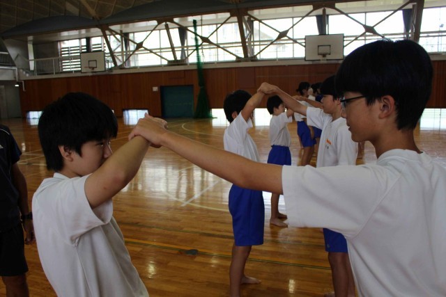 空手の授業の様子