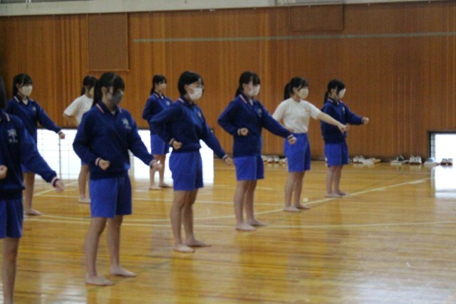 空手の授業の様子