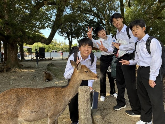奈良公園にて
